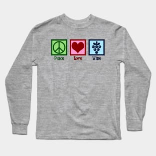 Peace Love Wine Long Sleeve T-Shirt